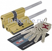 Картинка Цилиндровый механизм Cisa (Чиза) под вертушку (дл. шток) AP4S 0P3S7-91.66 (75 мм/40+10+25), ЛАТУНЬ